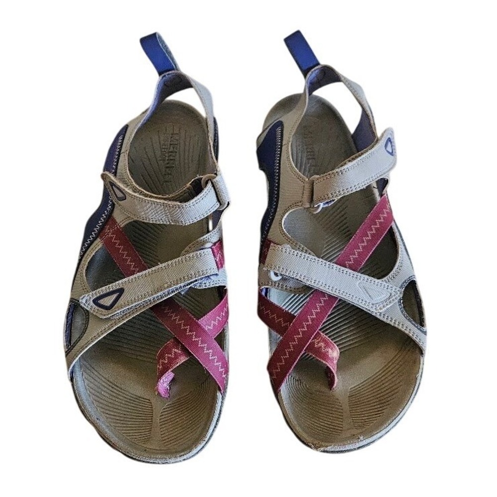 Merrell Barefoot Hylidae Wrap Drizzle Sandal Womens 9 Vibram Gray Hiking Comfort